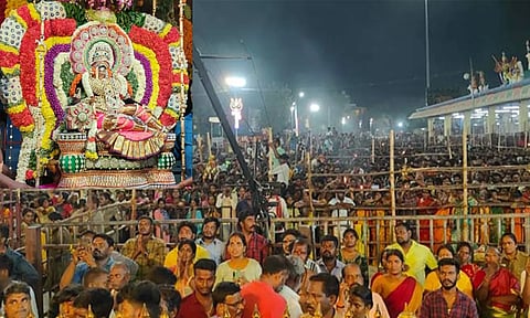 அமாவாசை: மேல்மலையனூர் அங்காளம்மன் கோவிலில் ஊஞ்சல் உற்சவம்