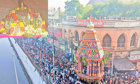மலைக்கோட்டை தாயுமானவர் கோவில் சித்திரை திருவிழா தேரோட்டம்