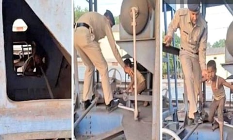 சரக்கு ரெயிலின் சக்கரங்களுக்கு இடையே அமர்ந்து 100 கிலோ மீட்டர் பயணம் செய்த சிறுவன்