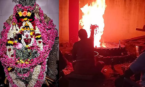 கோவை பிரத்யங்கரா தேவி  மிளகாய் யாகம்..... கண்கள் எரியாத அதிசயம்.....