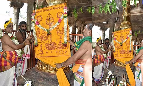 பழனி கோவிலில் இன்று வைகாசி விசாக திருவிழா கொடியேற்றம்- திரளான பக்தர்கள் பங்கேற்பு