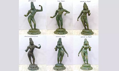 வெளிநாடுகளுக்கு கடத்த முயன்ற ரூ.22 கோடி மதிப்பிலான 6 சாமி சிலைகள் பறிமுதல்- 3 பேர் கைது