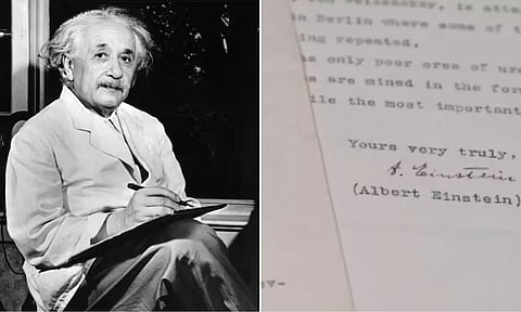 Einstein's letter sold for crores