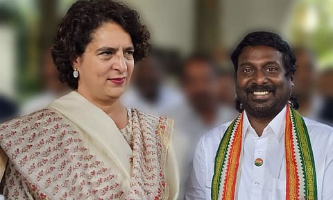 வயநாடு இடைத்தேர்தல்- பிரியங்கா காந்திக்கு நேரில் வாழ்த்து தெரிவித்த விஜய் வசந்த்