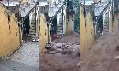 திருவண்ணாமலை மண் சரிவு - அதிர்ச்சியூட்டும் வீடியோ