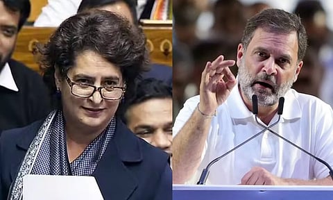 மணிப்பூர் கூக்குரலிடும்போது மோடி நெற்றி கூட சுருங்கவில்லை -  பிரியங்காவின் கன்னிப் பேச்சை மெச்சிய ராகுல்