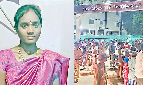 பிரசவத்தில் பெண் உயிரிழப்பு- உடலை வாங்க மறுத்து உறவினர்கள் 2-வது நாளாக போராட்டம்
