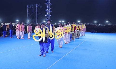பாரத சாரணர் இயக்க வைரவிழா: கலைநிகழ்ச்சிகள் வாயிலாக பண்பாட்டை வெளிப்படுத்திய மாணவர்கள்
