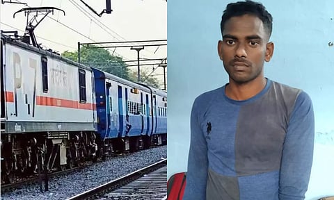 ஓடும் ரெயிலில் இருந்து கர்ப்பிணியை தள்ளிவிட்ட வாலிபர் கைது