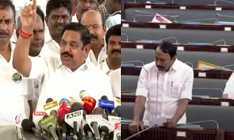 கூண்டோடு  வெளியேறிய அதிமுக எம்.எல்.ஏ.க்கள்.. தனி மரமாக சட்டசபையில் பேசிய செங்கோட்டையன்!