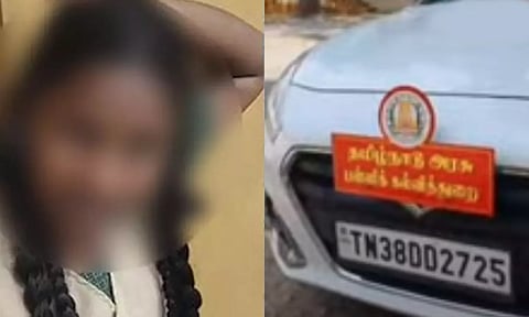 வகுப்பறைக்கு வெளியே தேர்வு எழுதிய மாணவி -  பள்ளியில் கல்வித்துறை விசாரணை
