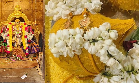 பங்குனி உத்திர திருவிழாவில் மாங்கல்யம் சுற்றி பூஜிக்கப்பட்ட தேங்காய் ரூ.52 ஆயிரத்துக்கு ஏலம்