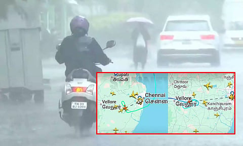 சென்னையில் திடீர் கனமழை -  விமான சேவை பாதிப்பு