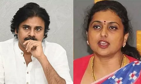 பதவியும், சலுகையும் கொடுத்தால் வாயை மூடிக் கொண்டு இருப்பதா?- பவன் கல்யாண் மீது ரோஜா பாய்ச்சல்