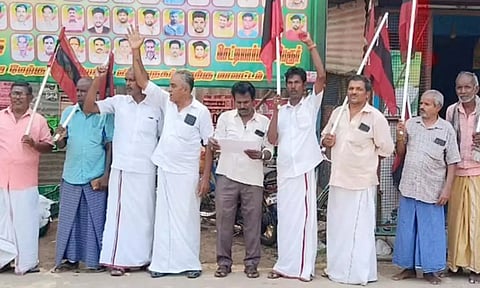 துரை வைகோவுக்கு ஆதரவாக ம.தி.மு.க.வினர் ஆர்ப்பாட்டம்