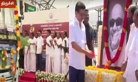 பஞ்சப்பூரில் பேருந்து முனையத்தை திறந்து வைத்தார் முதலமைச்சர் மு.க.ஸ்டாலின்