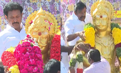 பெரும்பிடுகு முத்தரையர் சிலைக்கு தமிழக அரசு சார்பில் மரியாதை