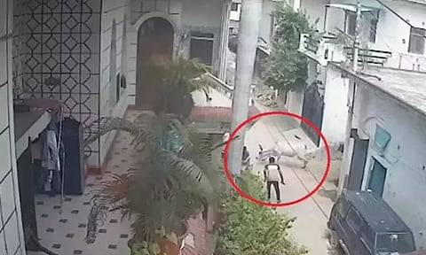 தெருவில் நடந்து  சென்றவரை கொம்பினால் முட்டி மிதித்துக் கொன்ற காளை மாடு - அதிர்ச்சியூட்டும் வீடியோ