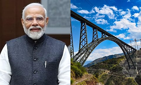 பிரதமர் மோடி நாளை காஷ்மீர் பயணம் - உலகின் உயரமான ரெயில்வே பாலத்தை திறந்து வைக்கிறார்