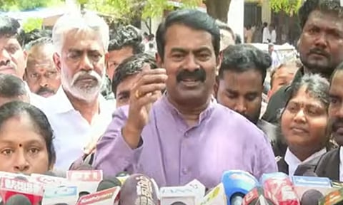 மத்தியில் கூட்டாட்சி, மாநிலத்தில் குடும்ப ஆட்சி - திமுகவை விமர்சித்த சீமான்