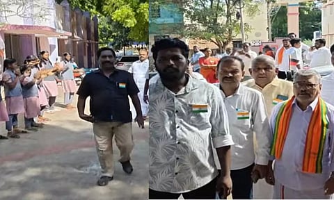 சுதந்திர தின விழா... கருப்பு சட்டை அணிந்து வந்த தலைமை ஆசிரியர் - பாஜகவினர் போராட்டம்