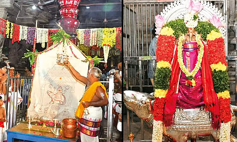 பிள்ளையார்பட்டி கற்பக விநாயகர் கோவிலில் சதுர்த்தி விழா கொடியேற்றம்: 26-ந்தேதி தேரோட்டம்