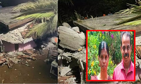 கேரளாவில் திடீர் நிலச்சரிவு: கணவர் உயிரிழப்பு - மனைவி மருத்துவமனையில் அனுமதி