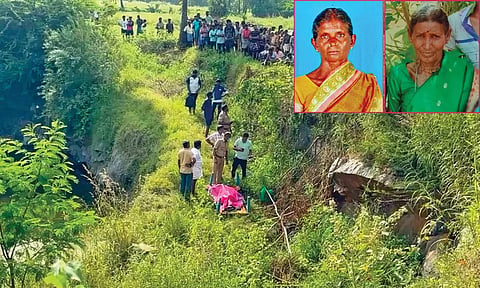 சேலத்தில் 2 மூதாட்டிகள் கொலை-  கல்குவாரி குட்டையில் பிணமாக மீட்பு