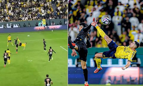 VIDEO: சவுதி கால்பந்து லீக்கில் ரொனால்டோ அடித்த BICYCLE KICK கோல் இணையத்தில் வைரல்!