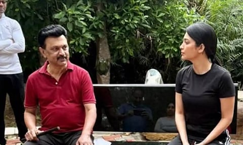 முதலமைச்சர் மு.க.ஸ்டாலினுடன் ஸ்ருதிஹாசன் சந்திப்பு