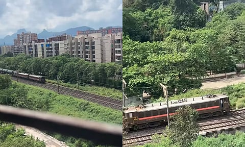 வீடியோ: மனைவிக்கு  ஹார்ன் அடித்து அன்பு 'சிக்னல்' - ஓடும் ரெயிலை காதல் சின்னமாக்கிய ரெயில் ஓட்டுநர்