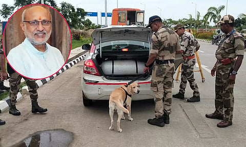 துணை ஜனாதிபதி வருகையையொட்டி திருச்சி விமான நிலையத்தில் 5 அடுக்கு பாதுகாப்பு ஏற்பாடு