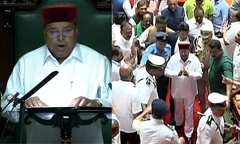 VIDEO: ஆர்.என்.ரவி பாணியில் உரையை வாசிக்காமல் அவையை விட்டு வெளியேறிய கர்நாடக ஆளுநர்!