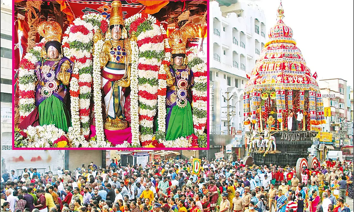 கூடல் அழகர் கோவில் தேரோட்டம்: திரளான பக்தர்கள் தரிசனம்