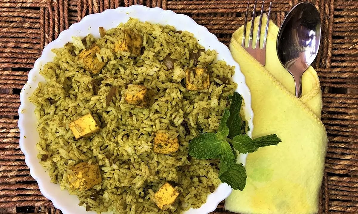 சூப்பரான மதிய உணவு புதினா பன்னீர் புலாவ்