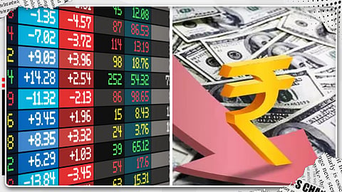 Stock Market, Indian rupee slides