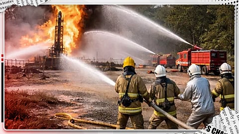 ആന്ധ്രയിൽ ONGC എണ്ണക്കിണറിലുണ്ടായ തീ അണയ്ക്കാനായില്ല; 300 കുടുംബങ്ങളെ ക്യാമ്പുകളിലേക്ക് മാറ്റി