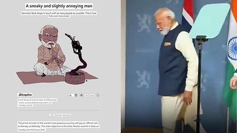 മോദിയെ പാമ്പാട്ടിയാക്കി നോര്‍വെ മാധ്യമം, 'അരിയെത്ര' എന്ന് ചോദിച്ചാല്‍ 'പയറഞ്ഞാഴി' നിലപാട്; വിവാദത്തില്‍ മുങ്ങി പ്രധാനമന്ത്രിയുടെ വിദേശയാത്ര 