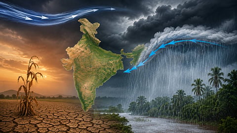 മഴമേഘങ്ങള്‍ കരയിലേയ്ക്കില്ല; ഇന്ത്യയില്‍ കാലവര്‍ഷം പ്രതിസന്ധിയില്‍, മഴയില്‍ 28 ശതമാനം കുറവ്
