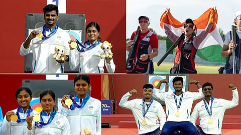 ഉന്നം തെറ്റാത്ത അമ്പെയ്ത്ത്, ഷൂട്ടര്‍മാരുടെ കൃത്യത; സ്വര്‍ണത്തിളക്കത്തില്‍ ഇന്ത്യ 