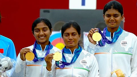 ഏഷ്യൻ ഗെയിംസിൽ വീണ്ടും പൊന്നുരുക്കി ഇന്ത്യൻ വനിതകൾ; അമ്പെയ്ത്തിൽ ചരിത്രനേട്ടം