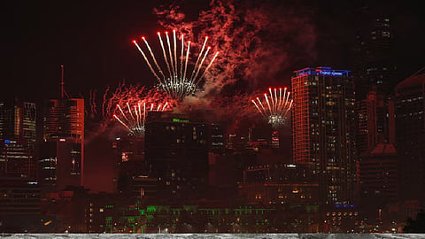  Brisbane City during the annual "Riverfire" 