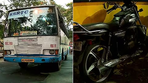 ബൈക്ക് നിയന്ത്രണം വിട്ട് ബസിനടിയിൽപ്പെട്ടു; കെഎസ്ആർടിസി ബസ് കയറിയിറങ്ങി ദമ്പതികൾക്ക് ദാരുണാന്ത്യം