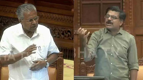 സഭയിൽ പോരു മുറുകുന്നു:  പിണറായിയും സ്വപ്നയും ശിവശങ്കറും ക്ലിഫ് ഹൗസിൽ യോഗം ചേർന്നെന്ന് കുഴൽനാടൻ; ക്ഷുഭിതനായി മുഖ്യമന്ത്രി 
