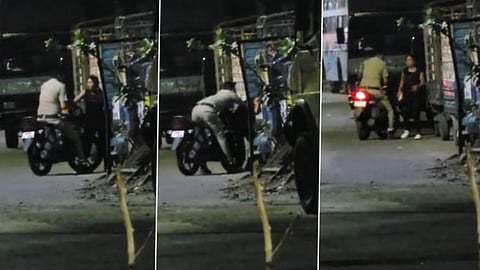 റോഡരികിൽ നിൽക്കുന്ന യുവതിക്ക് നേരെ പൊലീസുദ്യോഗസ്ഥന്‍റെ പീഡന ശ്രമം ; ഞെട്ടിക്കുന്ന ദൃശ്യങ്ങൾ..!!