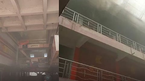 ചങ്ങരംകുളത്ത് മൂന്നുനില കെട്ടിടത്തിൽ തീപിടിത്തം; ബ്യൂട്ടിപാർലർ പൂർണമായും കത്തി നശിച്ചു