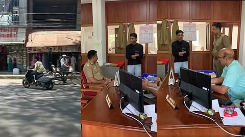 പരിശോധനയ്ക്കിടെ വാഹനം നിർത്താതെ പോയി; ആളെ കൈയോടെ പൊക്കി 11,500 രൂപ പിഴയും ചുമത്തി (വീഡിയോ)