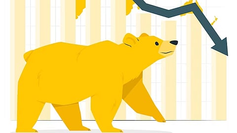 Bear market concept illustration