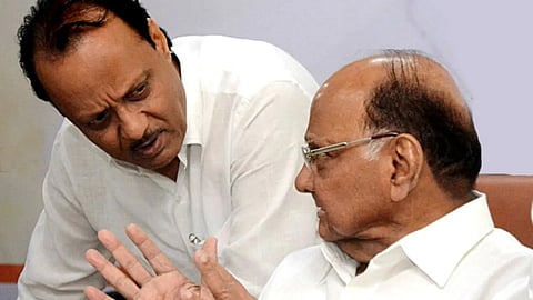 Ajit Pawar and Sharad Pawar