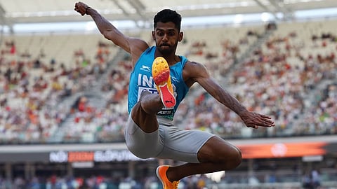 M Sreeshankar in action.